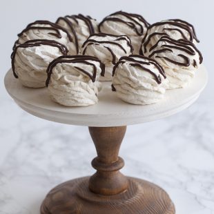 Chocolate Glazed Meringues