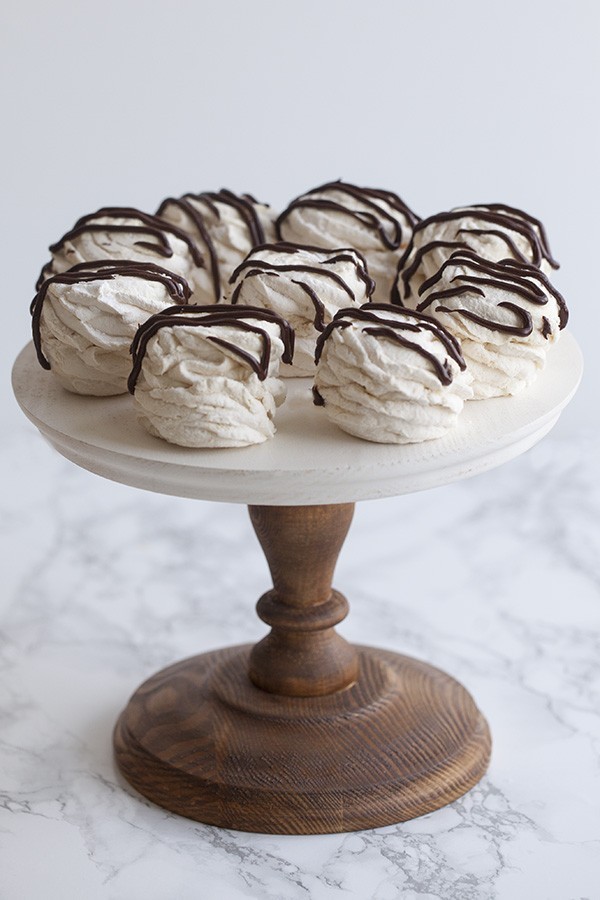 Keto Chocolate Glazed Meringues