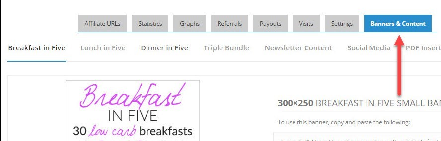 Upgraded Affiliate Creatives Area