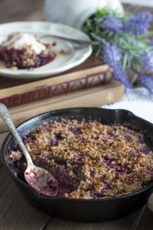 Keto Skillet Berry Crumble