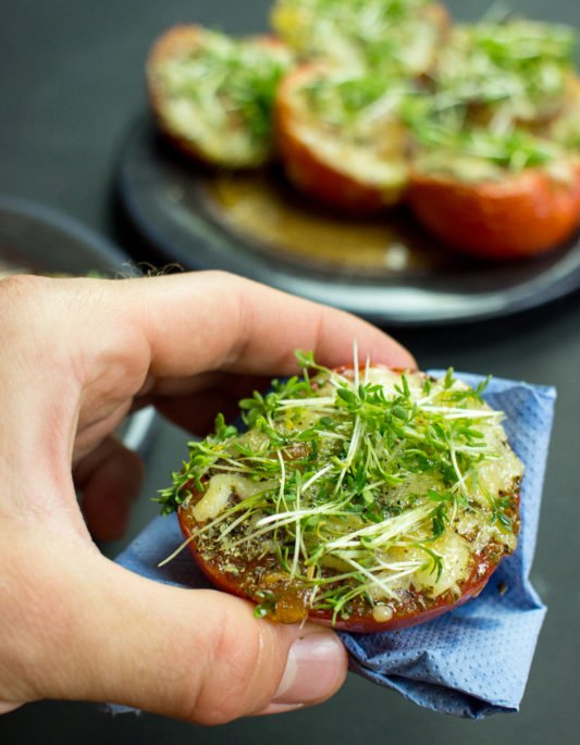 Low Carb Grilled Tomatoes with Apricot Jam