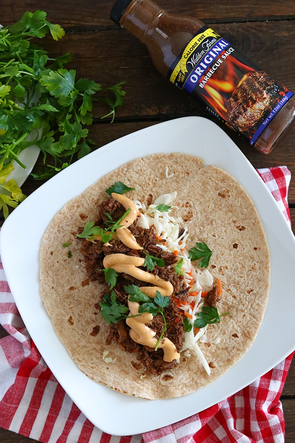 Keto Slow Cooker BBQ Beef Burritos