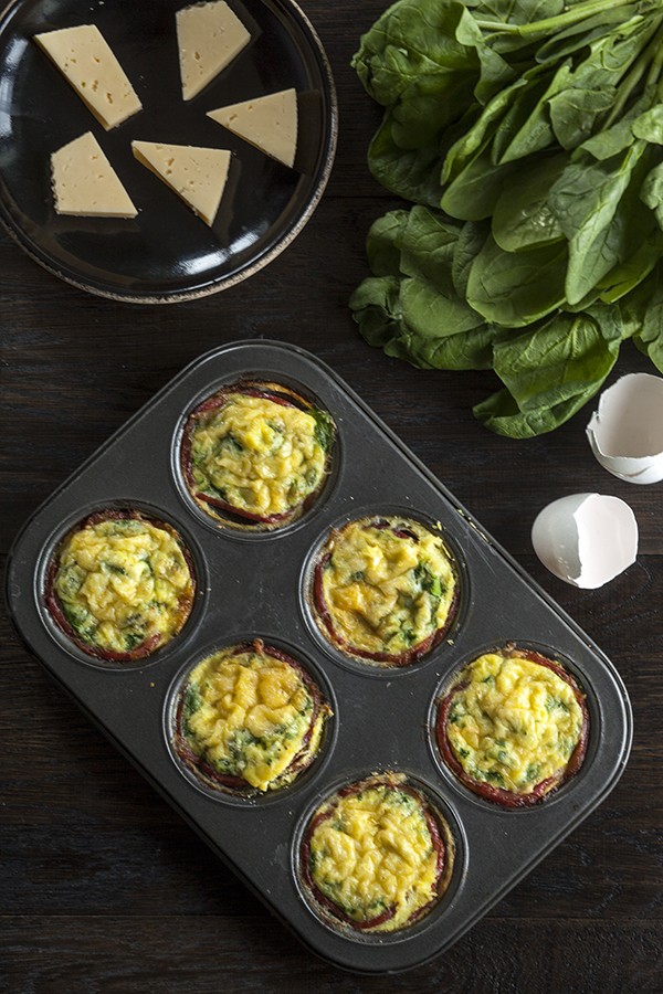 Low Carb Bacon, Egg and Cheese Cups