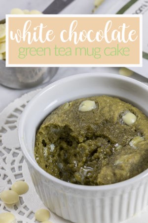 Keto White Chocolate Green Tea Mug Cake