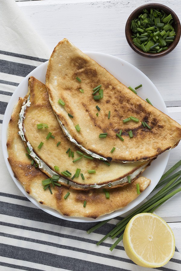 Keto Cream Cheese & Chive Fold-Overs