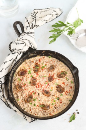 Keto Beef Stroganoff with Ground Beef