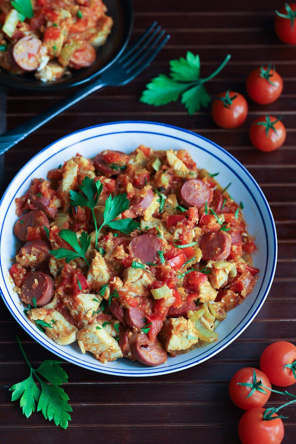 Keto Chicken and Sausage Jambalaya