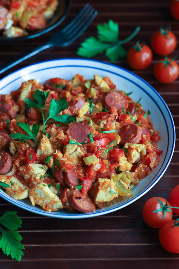 Low Carb Chicken and Sausage Jambalaya