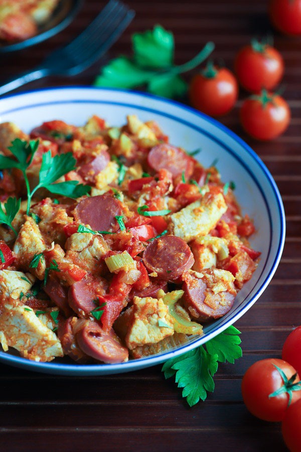 Low Carb Chicken and Sausage Jambalaya