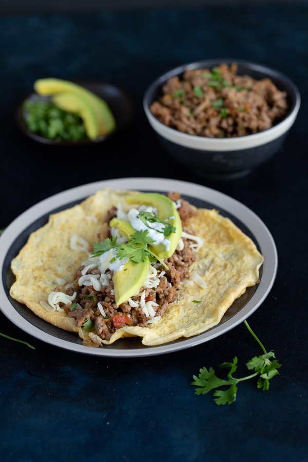 Keto Ground Beef Burrito