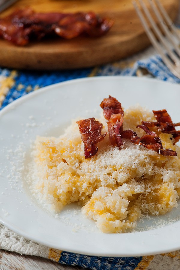 Keto Cheesy Bacon “Risotto”