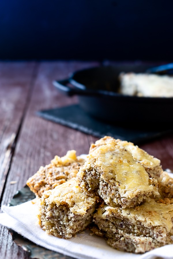 Low Carb Cheddar Skillet Corn Bread