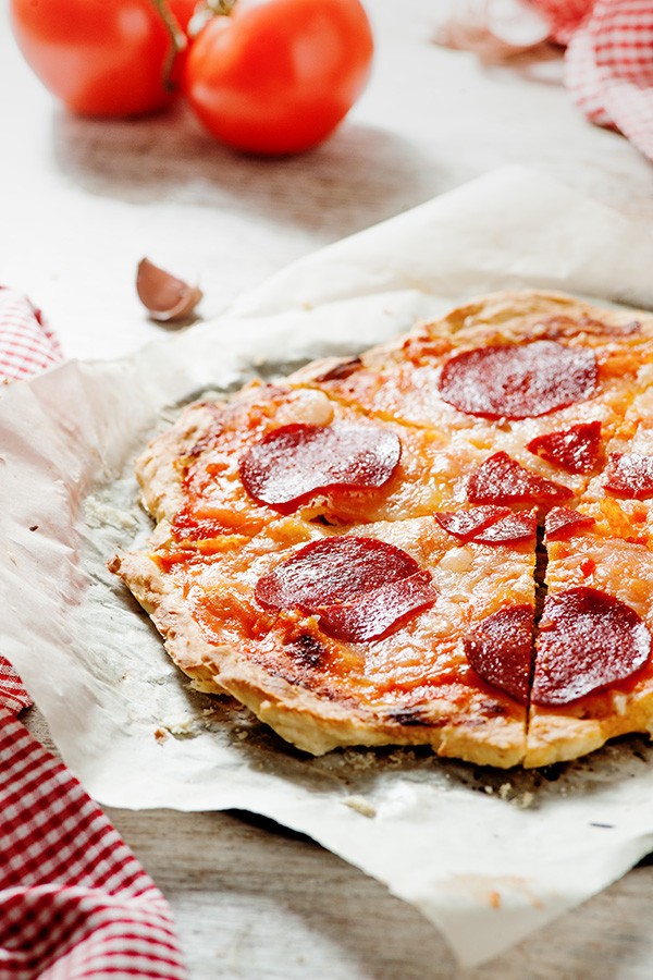 Low Carb Pepperoni Skillet Pizza