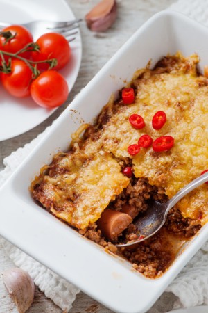 Keto Chili Dog Casserole