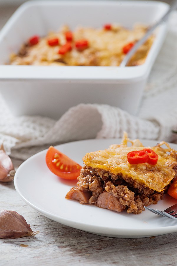 Low Carb Chili Dog Casserole