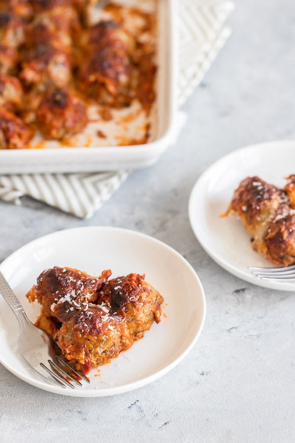 Low Carb Cheesy Meatball Casserole