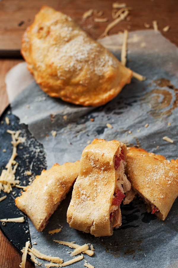 Low Carb Bacon Cheddar Chicken Calzones