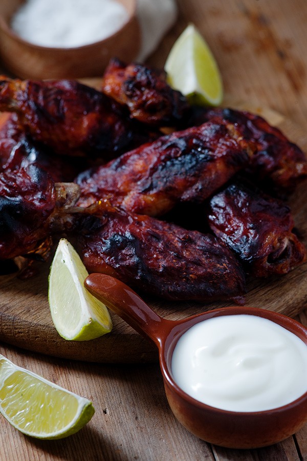 Keto Hot Wings with Cool Lime Dipping Sauce