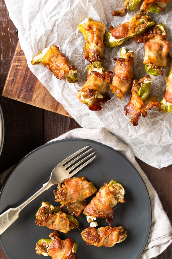 Low Carb Bacon-Wrapped Jalapeno Poppers