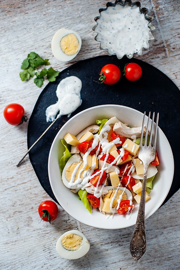 Keto Salad with Buttermilk Dressing