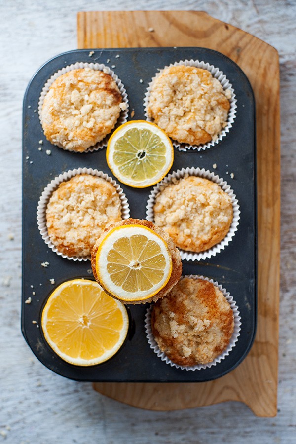 Low Carb Lemon Sour Cream Muffins