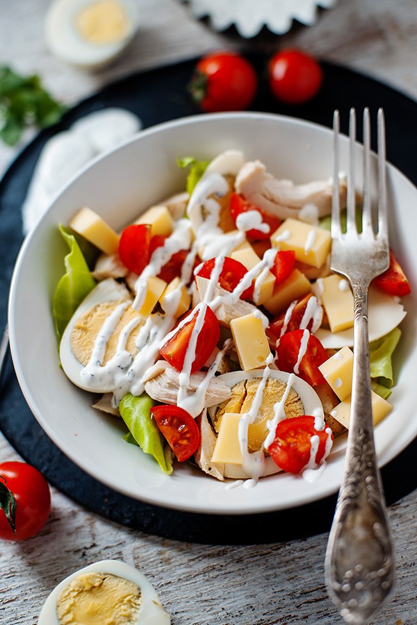 Keto Salad with Buttermilk Dressing