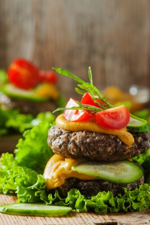 Keto Portobello Beef Burgers