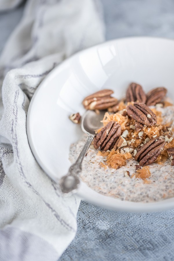 Low Carb Carrot Cake Chia Pudding