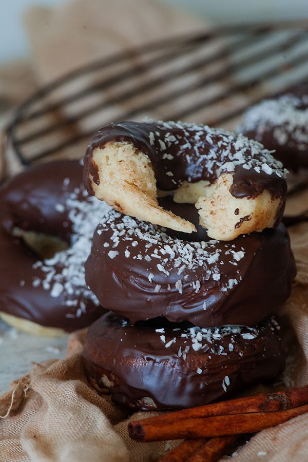 Low Carb Almond Joy Donuts