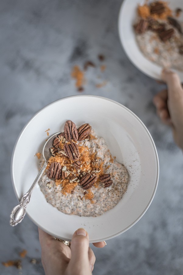 Low Carb Carrot Cake Chia Pudding