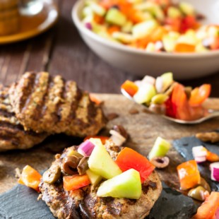 Keto Lamb Burgers Topped with Greek Salad