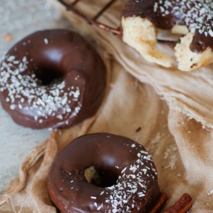 Low Carb Almond Joy Donuts