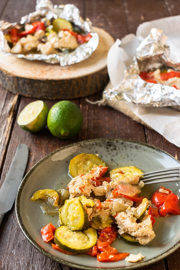 Keto Grilled Chicken Fajita Packets