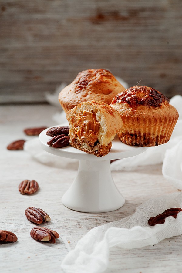 Low Carb Caramel Pecan Muffins