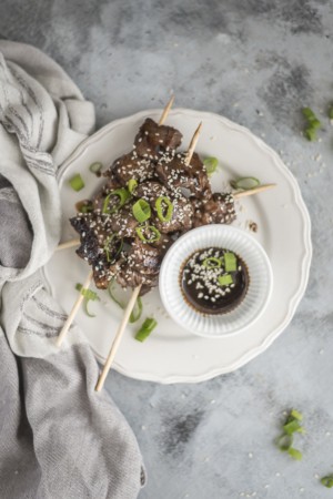 Keto Beef Teryaki Kebabs