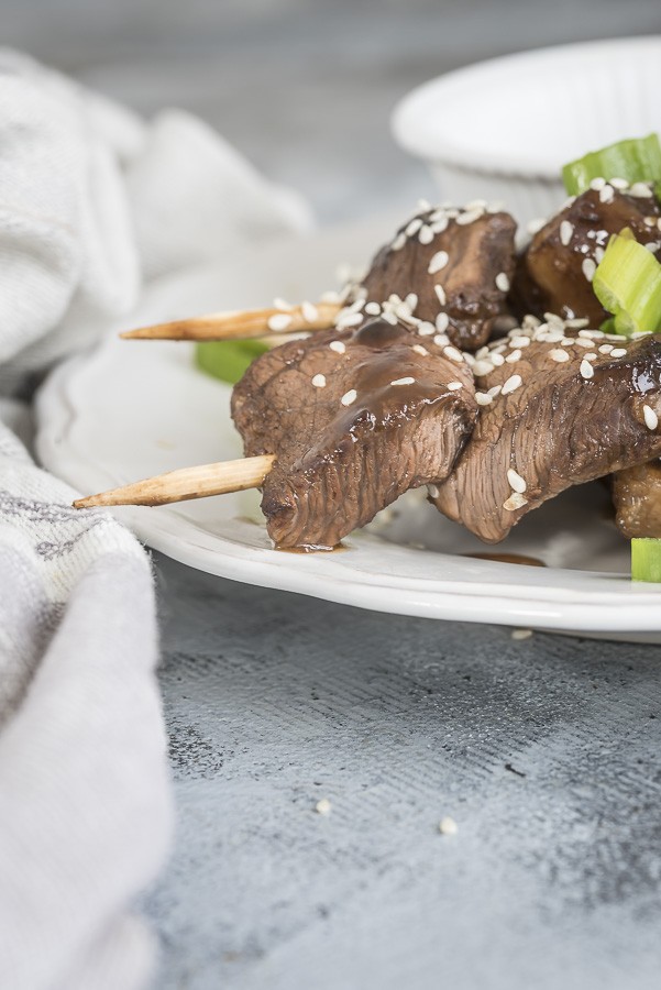 Low Carb Beef Teryaki Kebabs