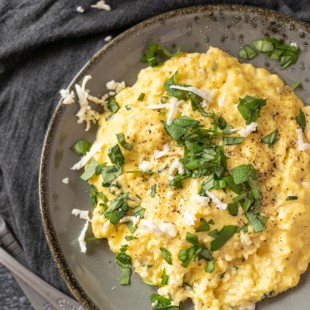 Low Carb Eggs with Basil Butter