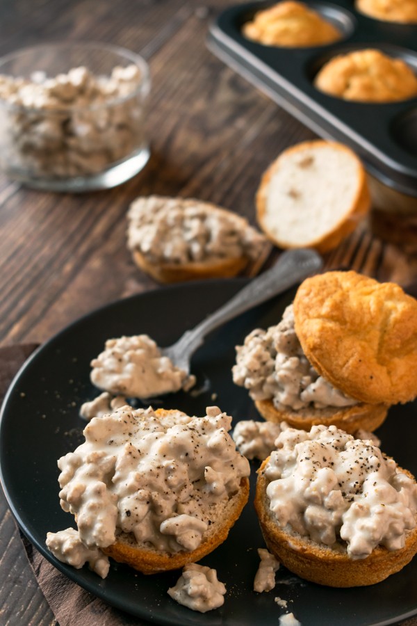 Low Carb Biscuits and Gravy