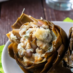 Buffalo Chicken Stuffed Artichokes