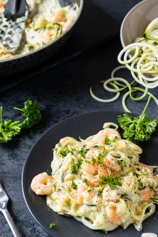 Keto Shrimp Alfredo