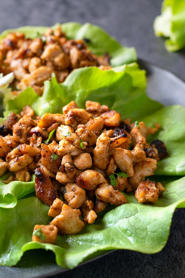 Keto Thai Chicken Lettuce Wraps