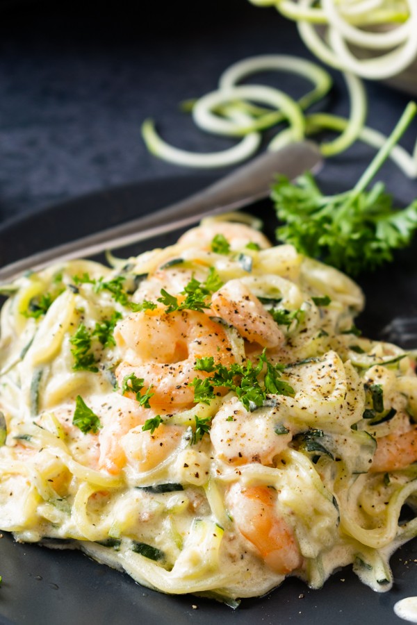 Low Carb Shrimp Alfredo