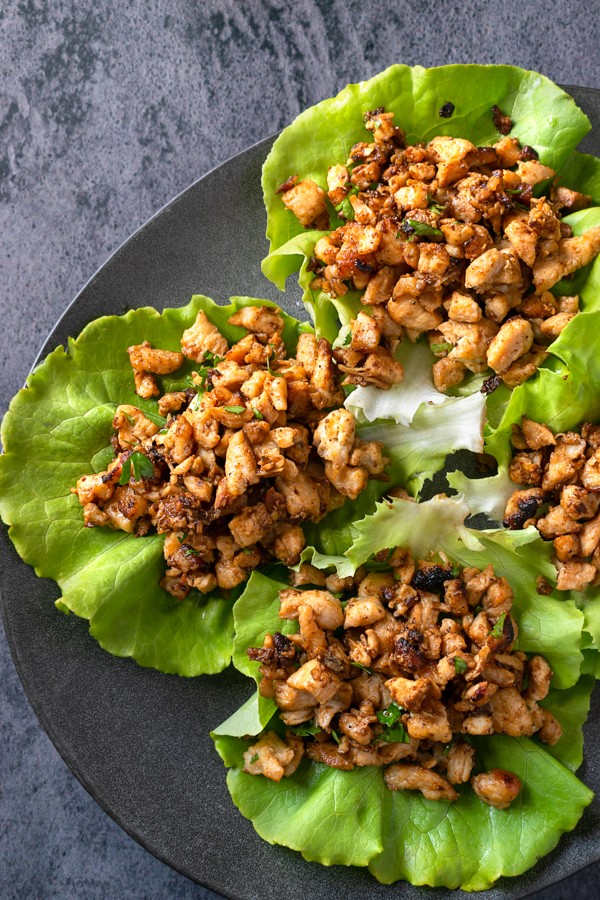 Low Carb Thai Chicken Lettuce Wraps