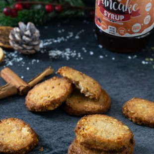 Low Carb Maple Pecan Shortbread Cookies