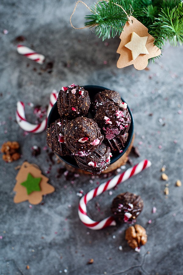 Keto Candy Cane Energy Balls