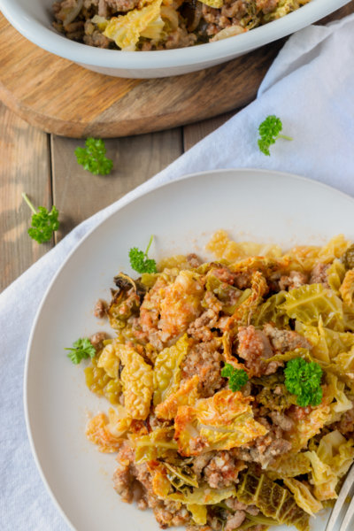 Keto Cabbage Roll Casserole