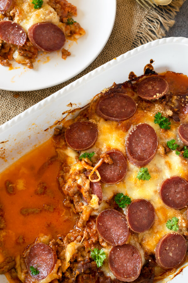 Keto Pizza Casserole