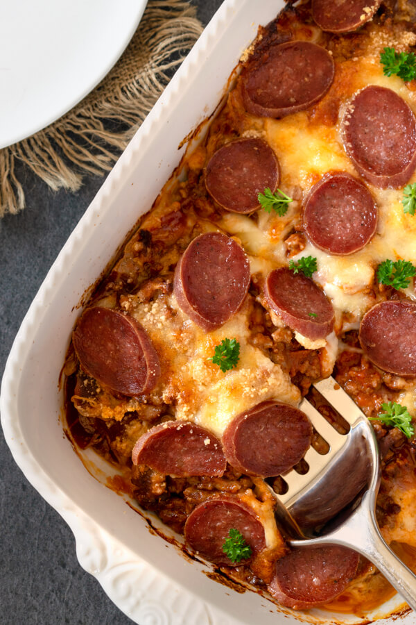 Keto Pizza Casserole Recipe