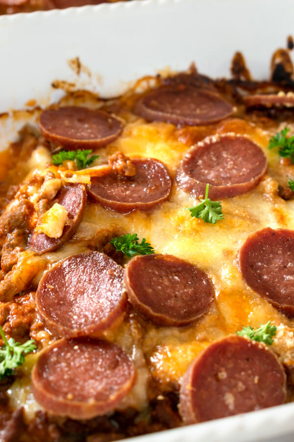 Low Carb Pizza Casserole